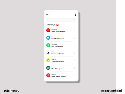 dailyui50 050 dailyui050 dailyuichallenge joblisting