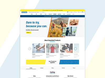 Decathlon UK Homepage homepage ui ux website