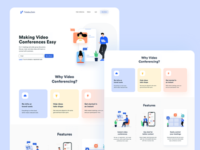 Video Conferencing Page - TelebuJoin audio audiocall call calls conference design dribbble illustration join telebu telebujoin ui ui design video videocall zoom