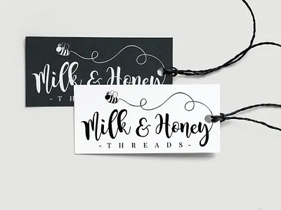 milk + honey bee logo cute logo design hangtags illustration logo logo logo design logo design branding logomark typography typography art typography design vector