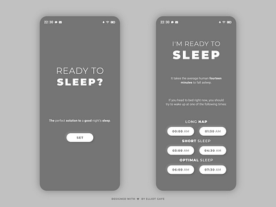 DailyUI #014 - Countdown Timer - Part 1 adobe illustrator adobe xd countdown countdown timer daily 100 challenge daily ui dailyui minimalism minimalistic modern design modernism monochromatic monochrome sleep sleep app sleeping beauty theoretical ui