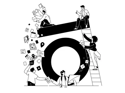 Workflow affinity designer character clean illustration office simple vector web design workflow