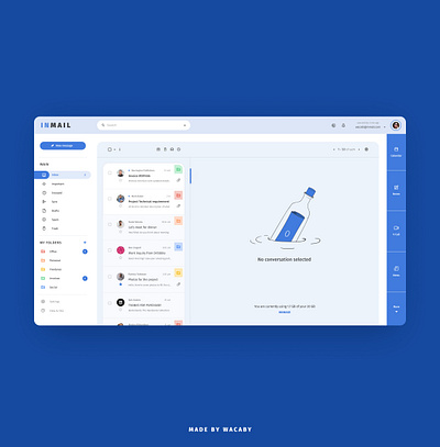 💬 Inbox App | Web UI Design | Mail Client | Screen Animation animation animation design app app design clean daily ui dashboard dashboard app e mail flat interaction inbox loop animation mailbox message motion motion design product design ui wacabi web
