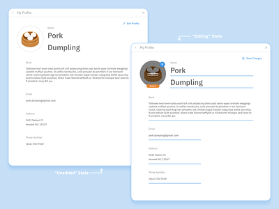 User Profile 006 clean dailyui design editing minimalistic profile states ui user ux