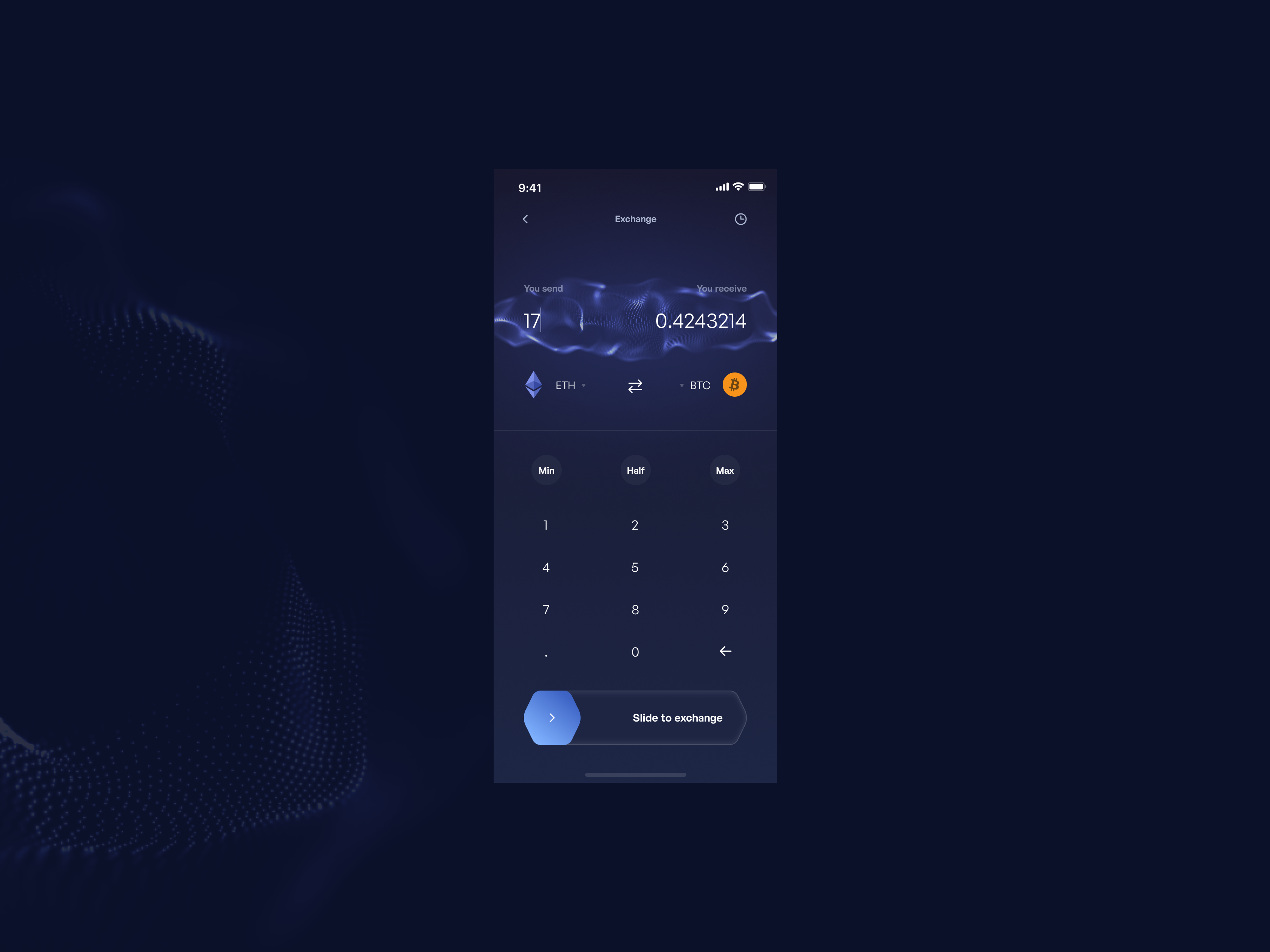Exodus Design Challenge 3d animation app bitcoin crypto design motion graphics simple ui ux