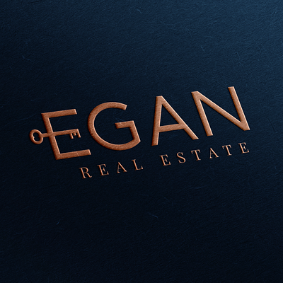 EGAN Real Estate branding custom logo illustration illustration logo logo design logo design branding logomark real estate branding real estate logo realtor realty typography