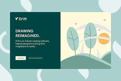 Drift Landing Page adobexd branding illustraion landingpage ui web