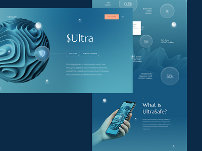 Ultra Safe 3d clean crypto design simple ui ux web web design