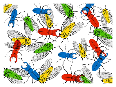 Bug Out beetle bugs cicada crawly creepy insects stag beetle wip