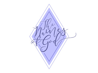 The Names of God - Unused Sermon Artwork church diamond god jesus names purple royal script sermon