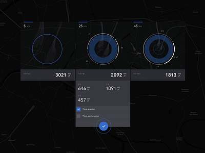 Nearby traffic indicators dataviz map ui