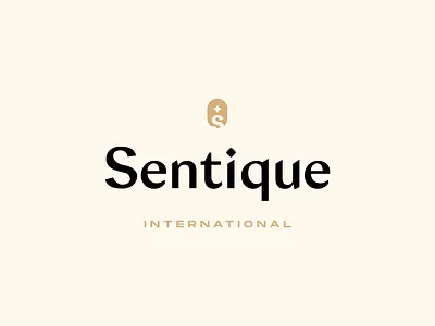 Sentique | Primary Logo beauty bold brand brand identity branding cosmetics elegant feminine gold graphicdesign graphicdesigner logo logodesigner s star stylish typography