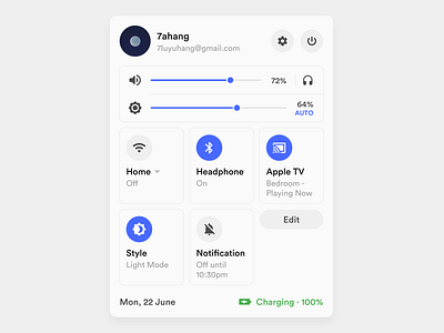 System Status Concept app application concept control controls dark design layout material material ui materials platform sketch status statusbar system system design systems ui