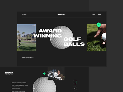 Deadspin Golf clean design simple ui ux web web design
