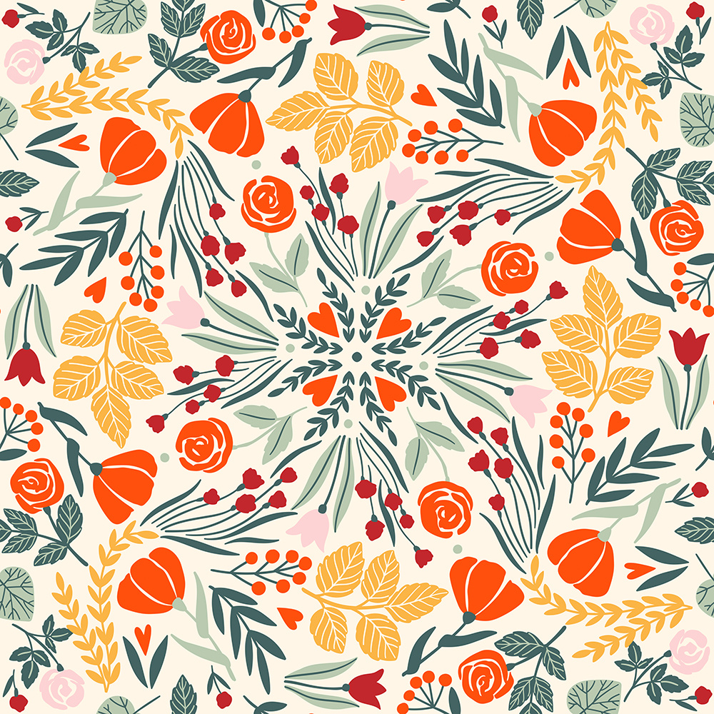 BLOSSOM vector seamless pattern bloom blossom design digital floral flower for sale illustration leaf leaves packaging pattern rose roses seamless summer surface textile tulip vector