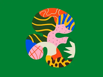 Abstract abstract green illustration pattern pattern design pink shapes textures