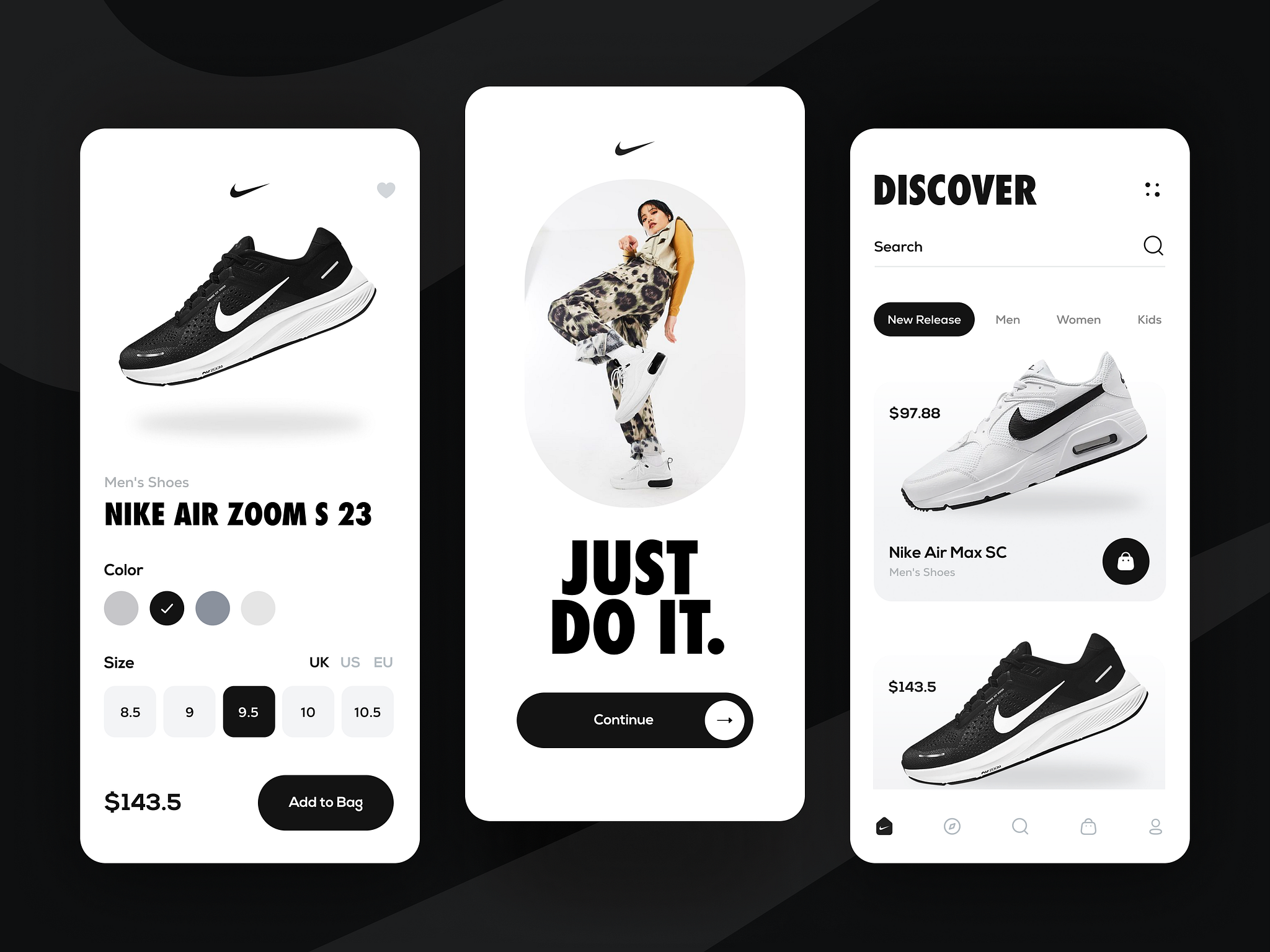 Shoes Nike App Just Do It. by Shahruk Ahmed on Dribbble