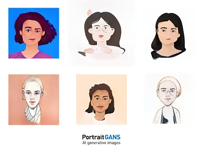 PortraitGANs 06-12 ai illustration machine learning portrait art profile woman woman portrait