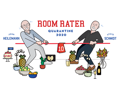 Heilemann Vs. Schmidt - Room Raters democrat fight illustration msnbc news political politics room rater vector illustrator