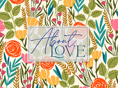 ABOUT LOVE vector seamless pattern design digital download floral flower for sale illustration leaves love maria galybina mariadom nature pattern romantic roses seamless surface textile vector