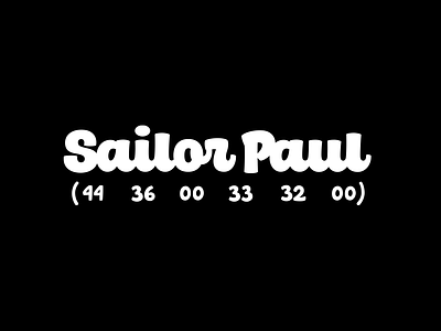 Sailor Paul clothing lettering clothing print custom custom lettering design lettering logo logotype print script typography vector