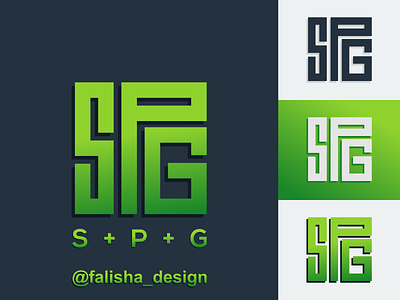 spg logo 3d abstract box branding company design flat g hexagon icon illustration logo monogram p pg s sp spg symbol vector