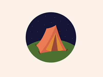 Camping abstract adobe adobe illustrator aesthetic camp camping design illustration night sky nightsky star stars tents