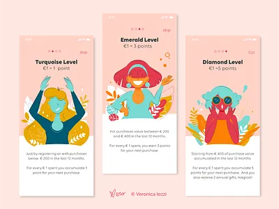 .•Desigual Magic Loyalty App Program 🌿⁣⁣⁣ ⁣⁣⁣⁣⁣⁣ character design design flat design flat illustration flowers girl illustration nature onboard onboarding screen ui ui design ux vector vector artwork