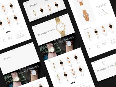 Minimal ecommerce store clean design desktop ecommerce shop firstshot grid minimal typography watches website whitespace