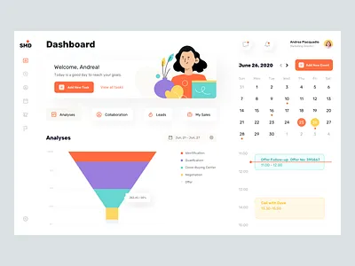 Sales Manager Dashboard app calendar chart concept dashboard data design event interface manager platform sales statistics ui uidesign ux uxdesign