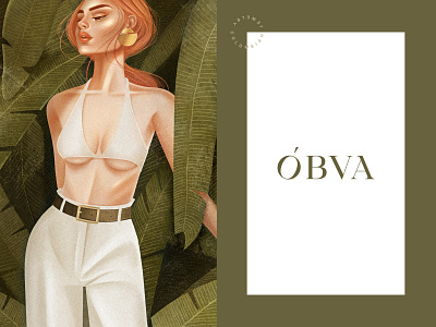 Obva brand identity branding gold ilustration jewelry perfection subtlety