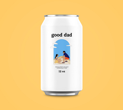 Good Dad beer beer can beer can design brand brand identity branding dad design good illustration ipa packaging design