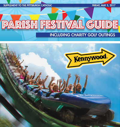 Parish Festival Guide cover design indesign newspapers non profit supplement typography