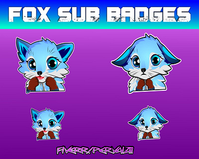 FOX twitch emotes artwork cartoon design emote esportlogo fox illustration initial logo logo mascotlogo sports logo streaming subbadges subemote team logo textlogo twitch twitch logo vectorart youtube banner