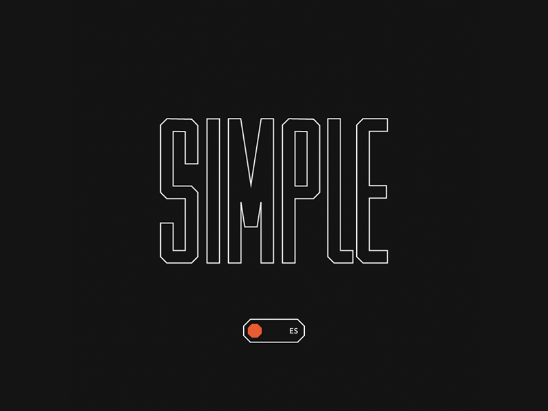 Simple & Simple animation typography vector