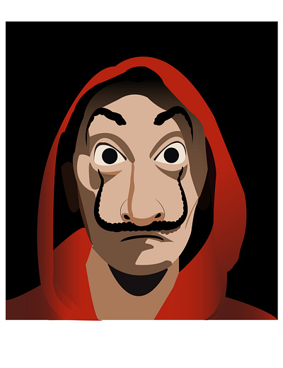 Dali mask illustration vector