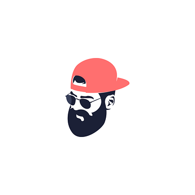 beardman beard black and white branding design face icon illustration logo logodesign logodesigns logofolio vector