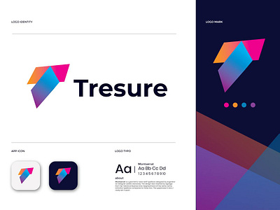 Treasure modern gradient logo abstract app icon brand identity branding gradient lettermark logo logo logo design logo design branding logo designer logo inspiration logo mark logofield logoforsale meaningful logo modern logo software logo t letter t logo technology logo