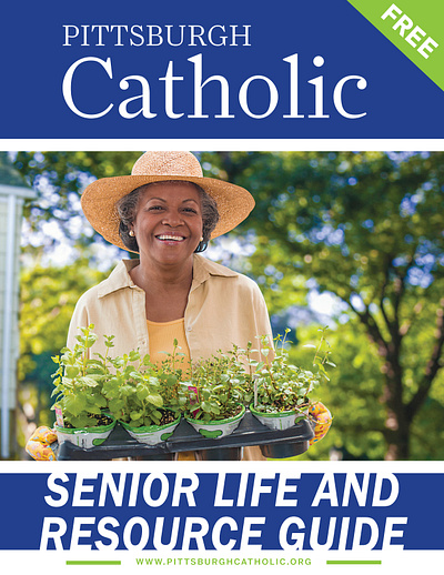 Senior Resource Guide cover design indesign magazine non profit photography