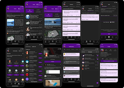 Quora App Redesign | UI/UX Case Study II app appredesign darkmode design quora redesign user experience user experience design user interface design userinterface uxui