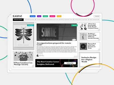 Kaghaz- UI Concept article blog design layout magazine news newspaper paper ui uidesign ux