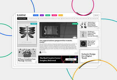 Kaghaz- UI Concept article blog design layout magazine news newspaper paper ui uidesign ux