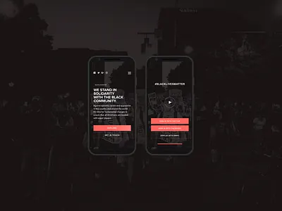 Black Lives Matter Tribute (Mobile) black lives matter design minimalist mobile mobile ui pexels sketch ui