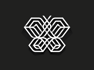 BB Hearty Butterfly // Mazes 02/15 - Logolounge 2020 ⠀ butterfly celtic depth escher geometry insect isometric knitting knot labyrinth line maze mazes perspective symmery wing wings