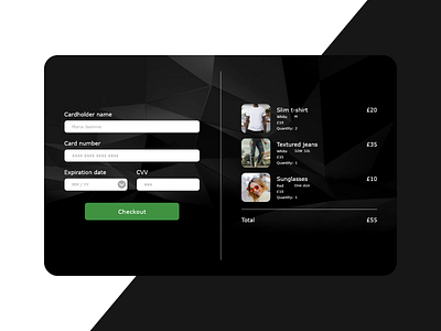 002 - Checkout checkout dailyui dailyui 002 ecommerce ui ux