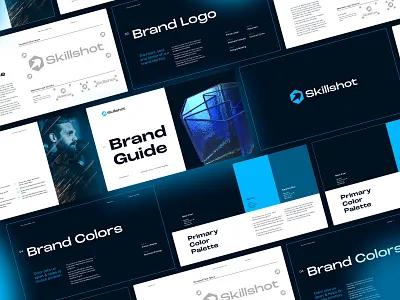 Skillshot Brand Guide blue branding brandmanual esports gaming logo manual mark sky star