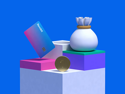 Revolut Illustrations 2.0 — Get Started 3d 3d illustration animation c4d cinema 4d finance finance app illustration money render rendering revolut