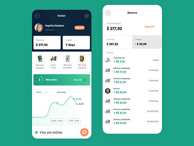 Personal wallet app bank bank app card credit creditcard design earning earnings history payment payment app payments point points ui ux wallet wallet ui wallets