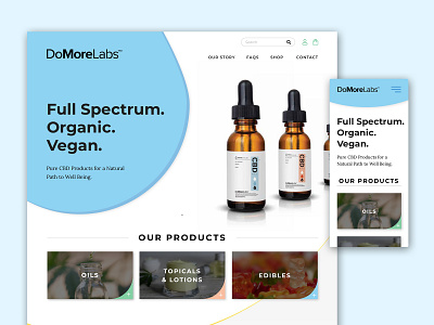 Do More Labs Prototype cbd cbd oil landing page landing page design product design ui ux virginia web design website