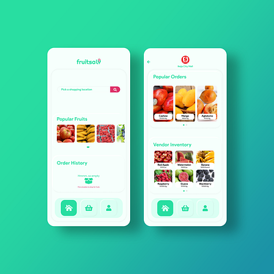 Grocery ordering app mobile app neumorphic design neumorphism ui ux